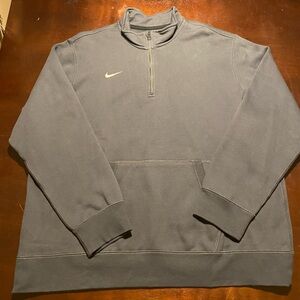 Nike Mens 1/4 zip thick soft Sweatshirt pullover Gray Size XXL NWOT
